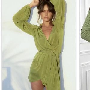 Green long sleeve princess polly dress